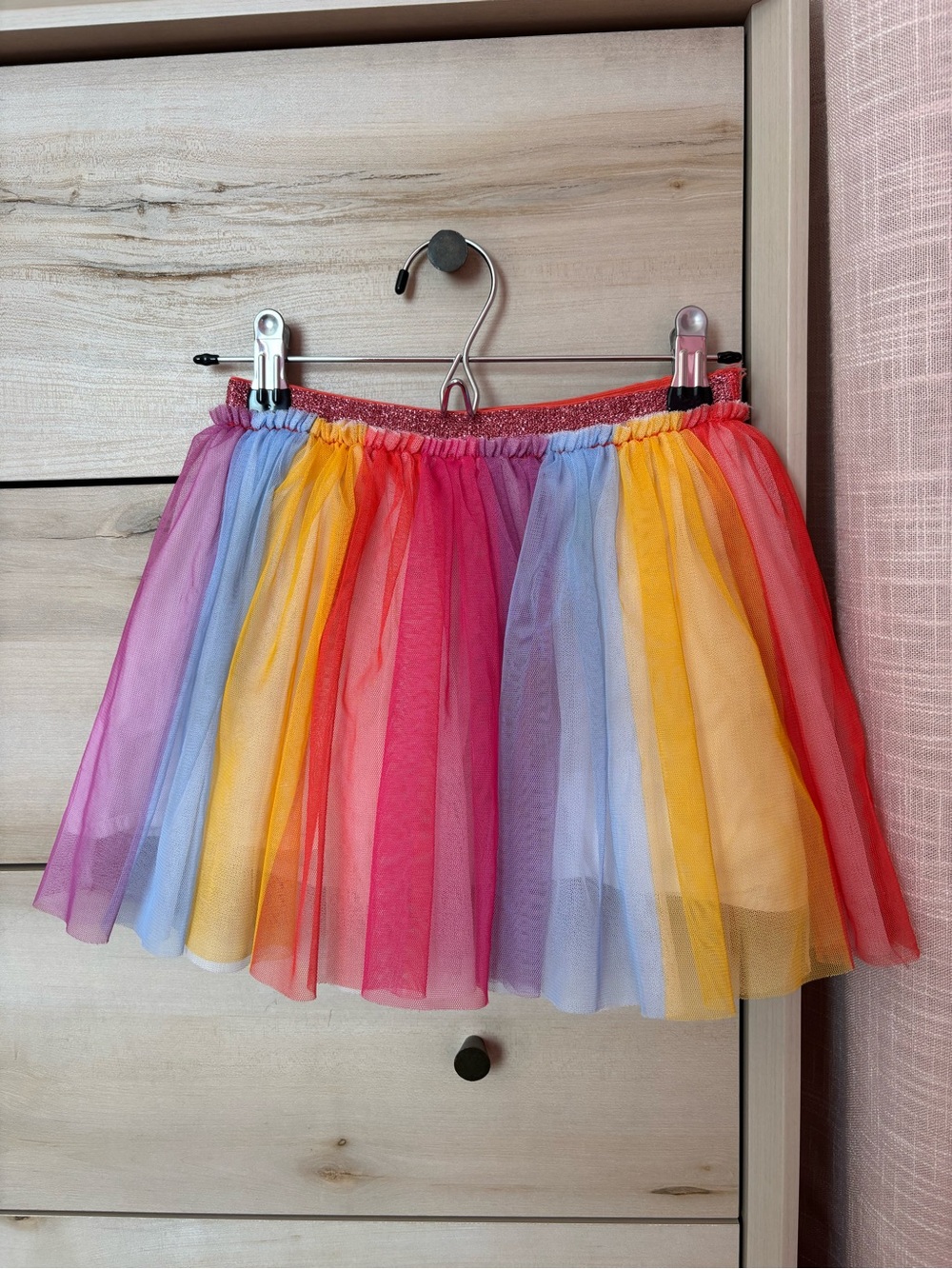 Girls' Rainbow Layered Tulle Skirt - Multicolor